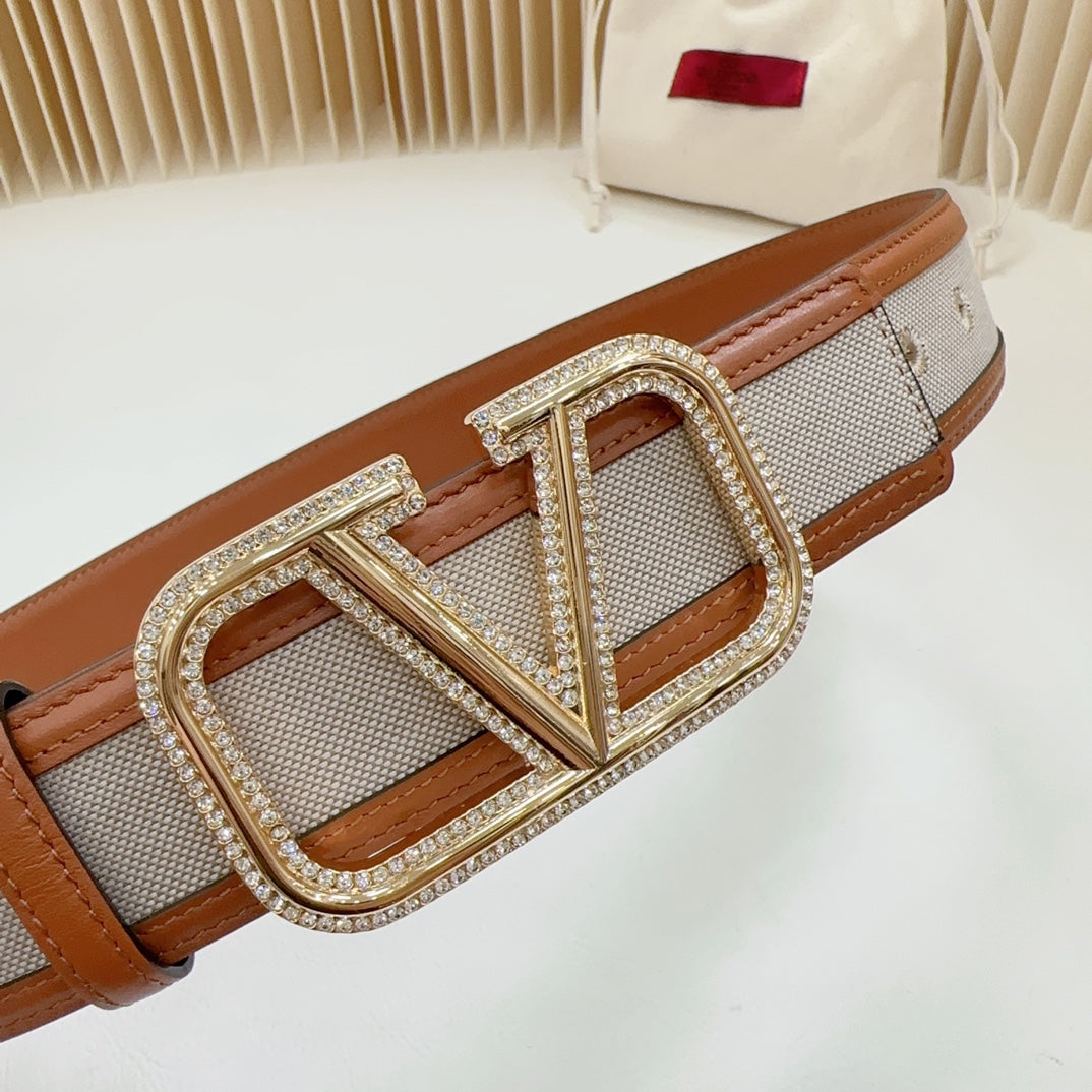 Valentino Garavani vlogo signature belt in glossy calfskin 40mm