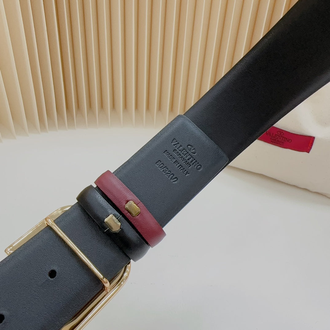 Valentino Garavani vlogo signature belt in glossy calfskin 40mm