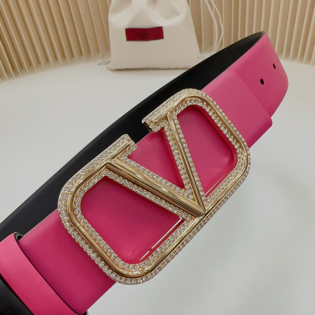 Valentino Garavani vlogo signature belt in glossy calfskin 40mm