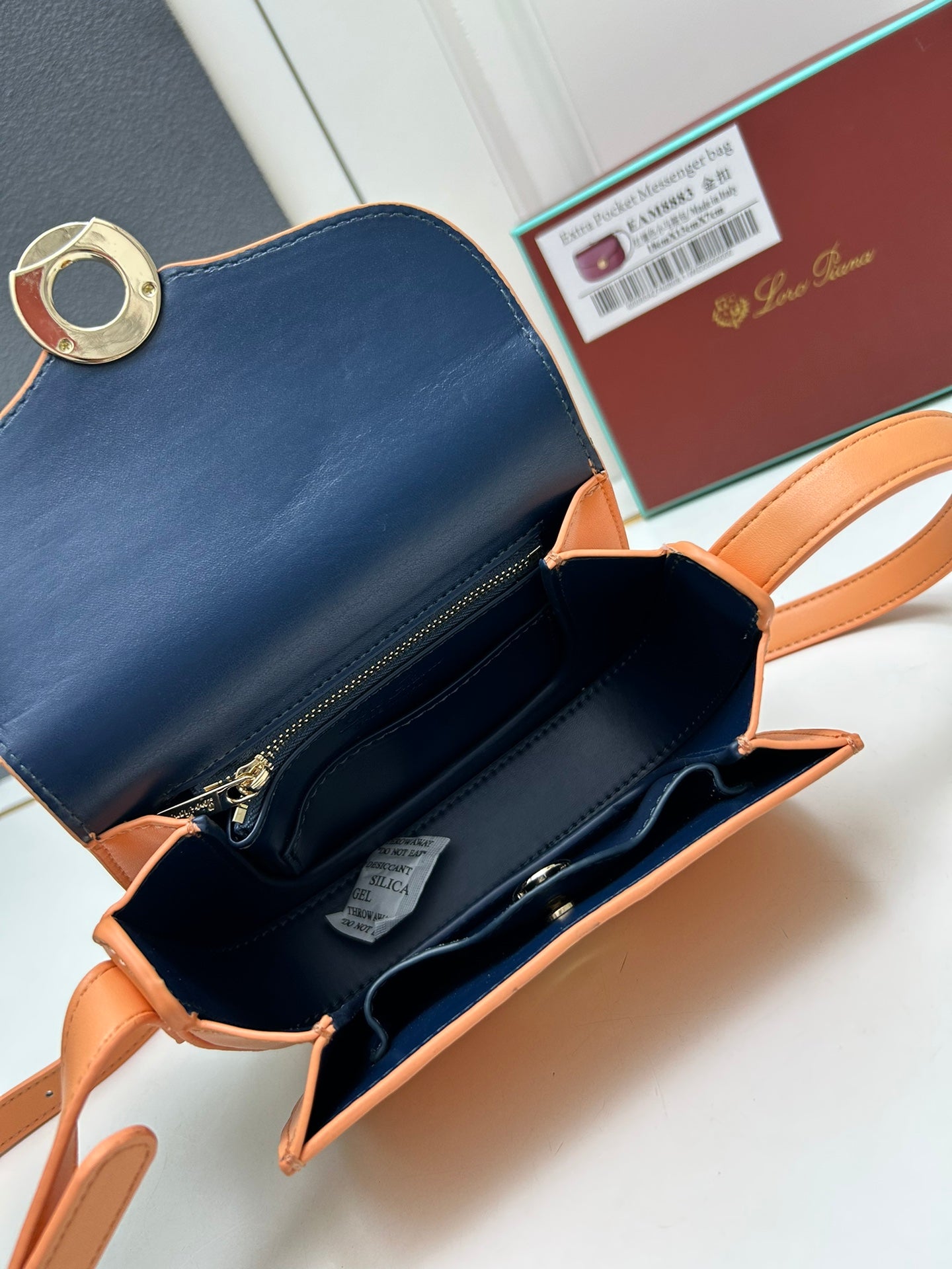 Loro Piana ghiera mini leather crossbody bag - lotus root