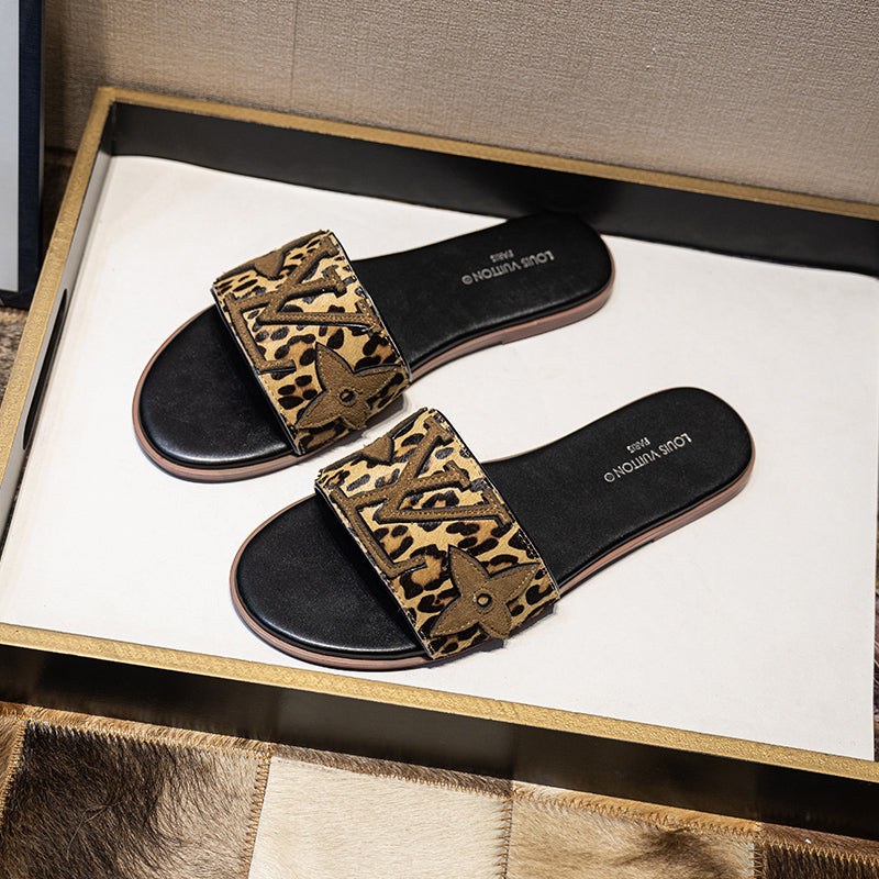 Louis Vuitton Lock It pony-style calfskin mules- SHOE