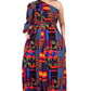 KaraChic African Print Smocked Jumpsuit- FG