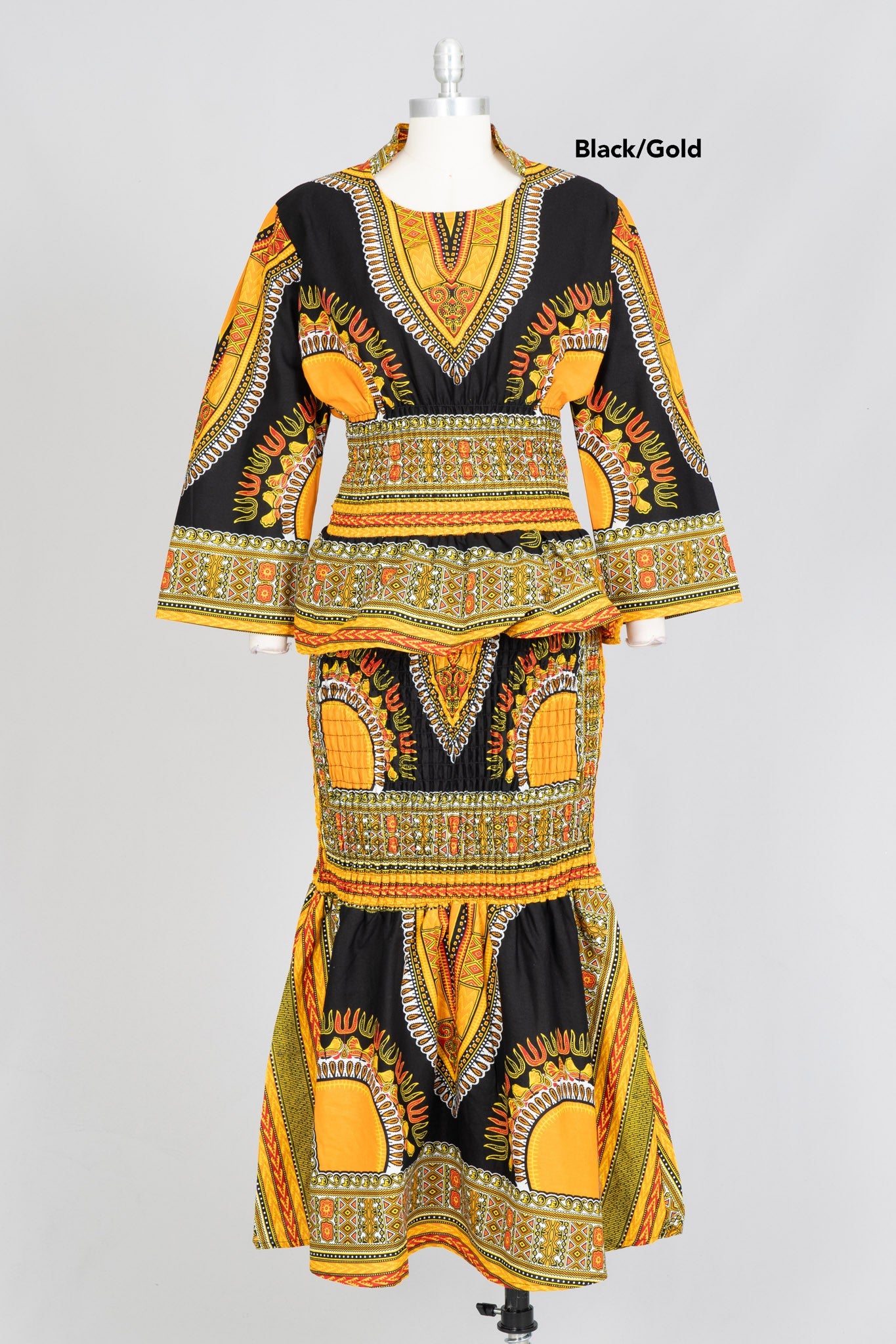 KaraChic African Dashiki Border Print 2pc Set- FG