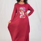 KaraChic Rhinestone Face Knit Plus Size Maxi Dress- FG