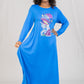 KaraChic Rhinestone Face Knit Plus Size Maxi Dress- FG