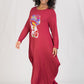 KaraChic Rhinestone Face Knit Plus Size Maxi Dress- FG