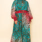 The Sang Animal Print Wide Leg 2pc Pant Set- FG