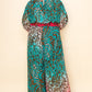 The Sang Animal Print Wide Leg 2pc Pant Set- FG