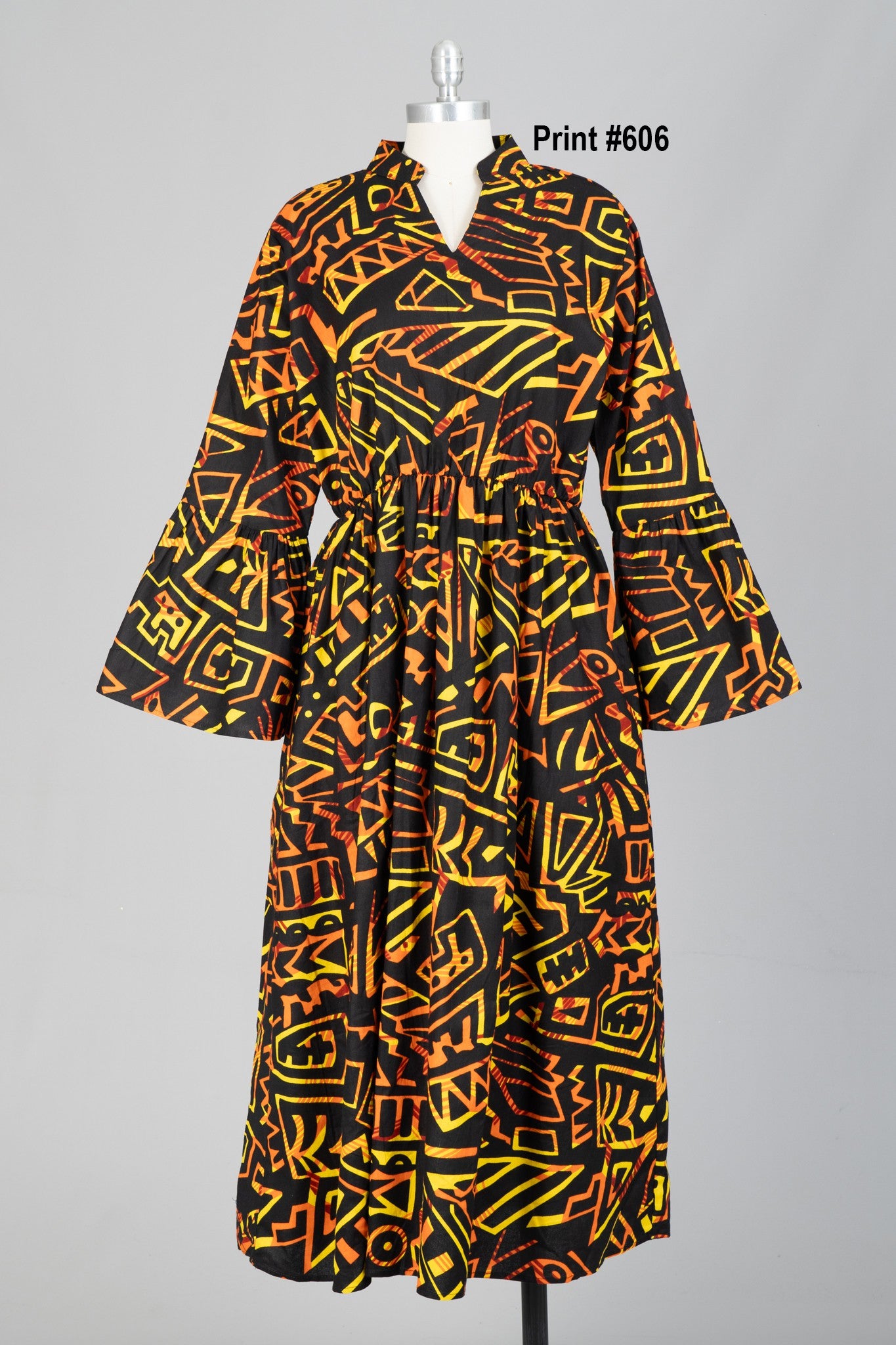 KaraChic African Print Maxi Dress- FG