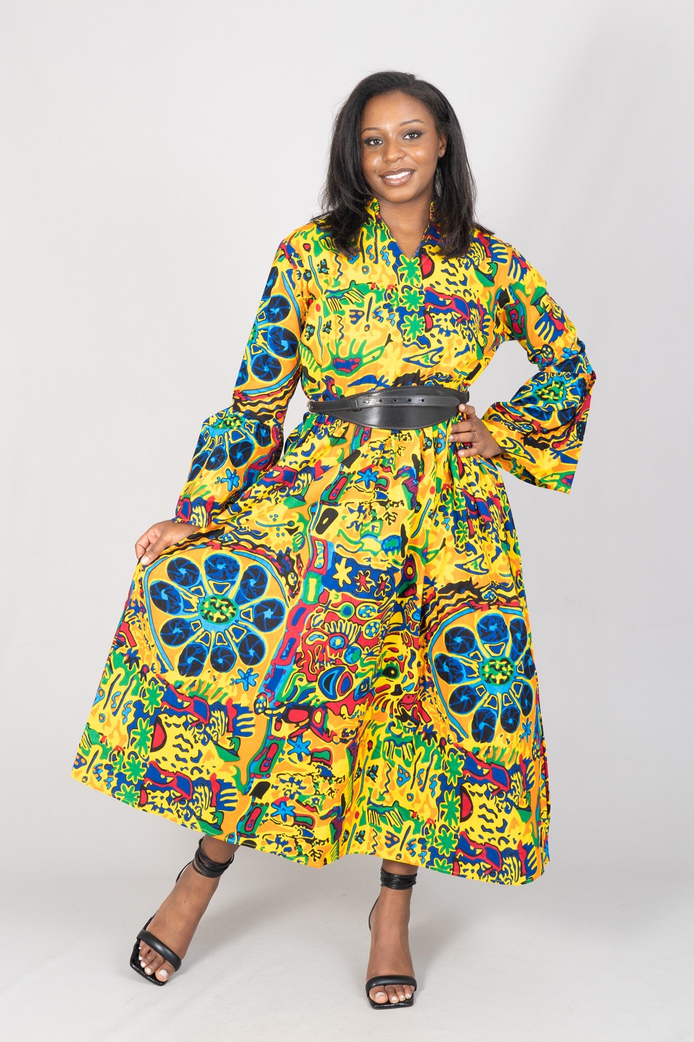 KaraChic African Print Maxi Dress- FG