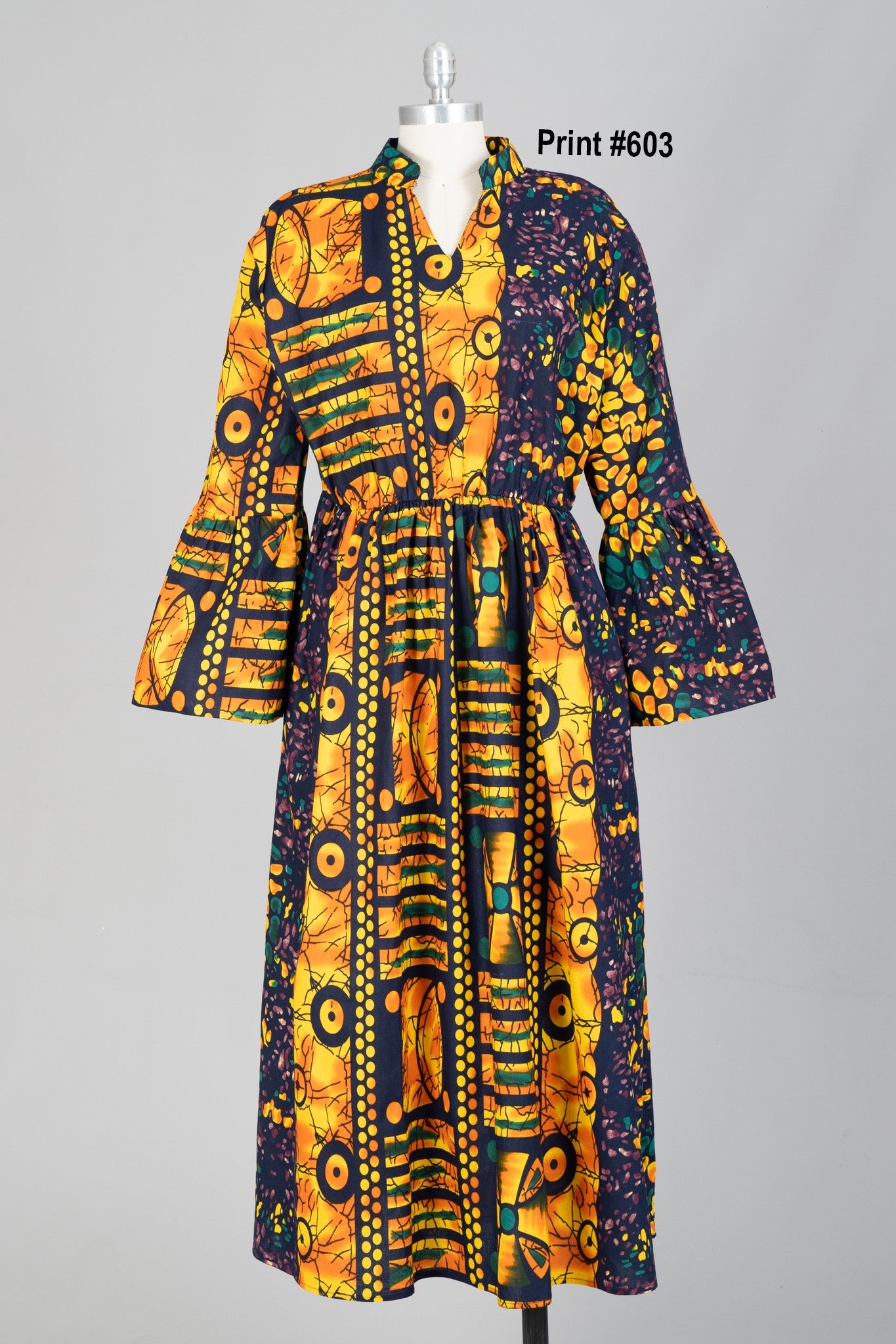 KaraChic African Print Maxi Dress- FG