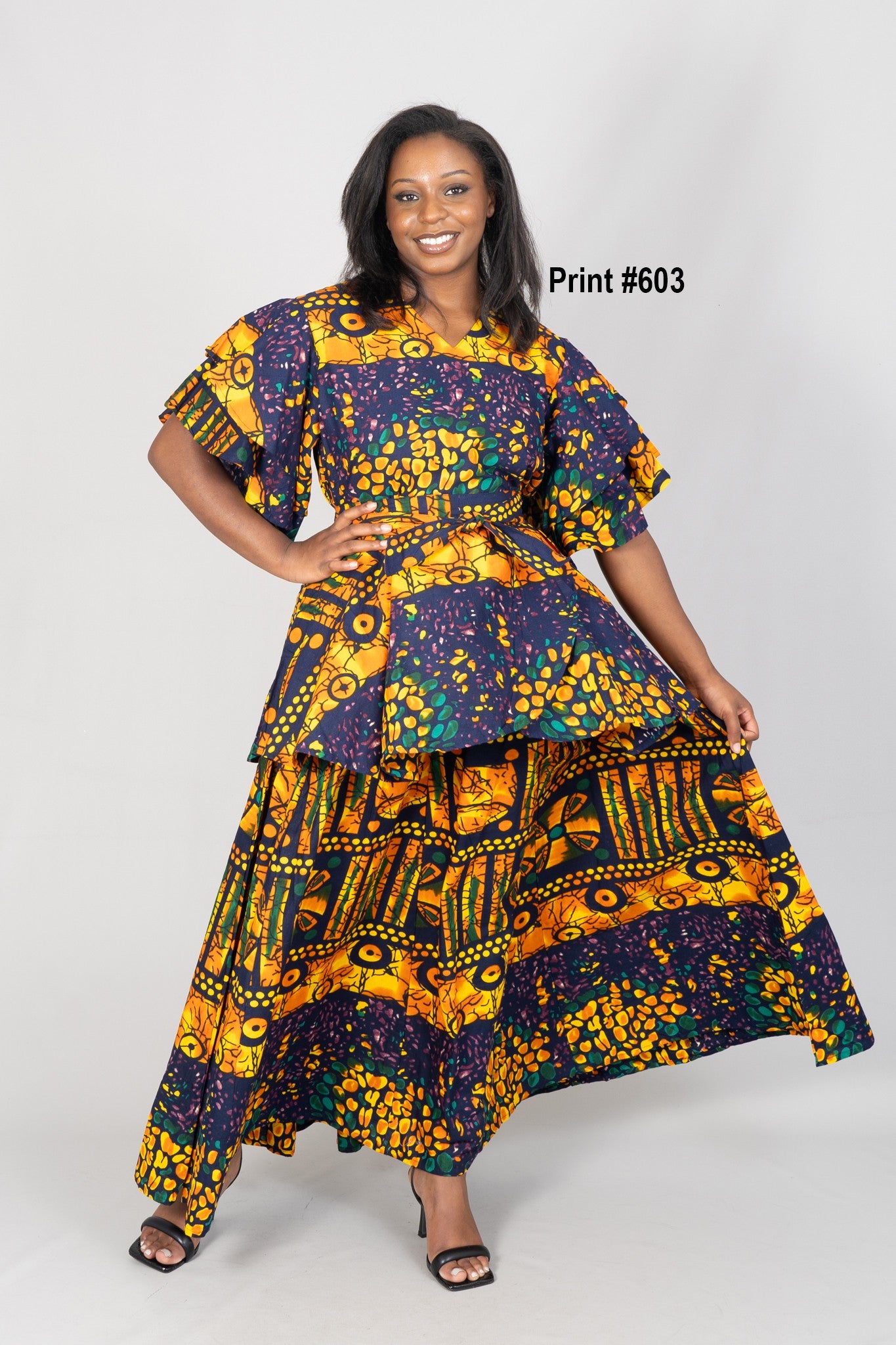 KaraChic African Print Plus Size 2pc Skirt Set- FG