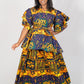 KaraChic African Print Plus Size 2pc Skirt Set- FG