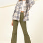 For Myself Checkered Print Button-Front Top
