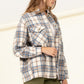 For Myself Checkered Print Button-Front Top