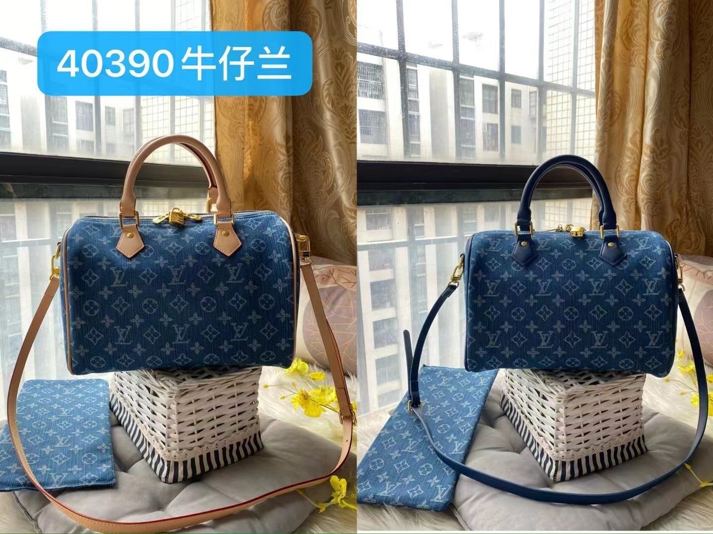 Louis Vuitton Nano Speedy Sky Blue Denim- VIP