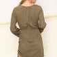 Lovely Embrace Ruched Mini Dress