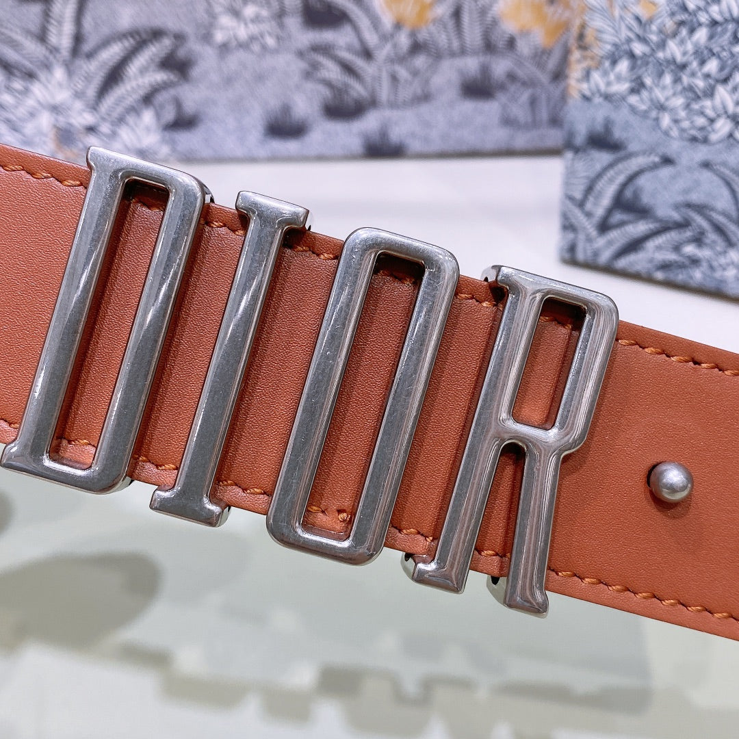 Christian Diorr | Unisex Leather Logo Belts