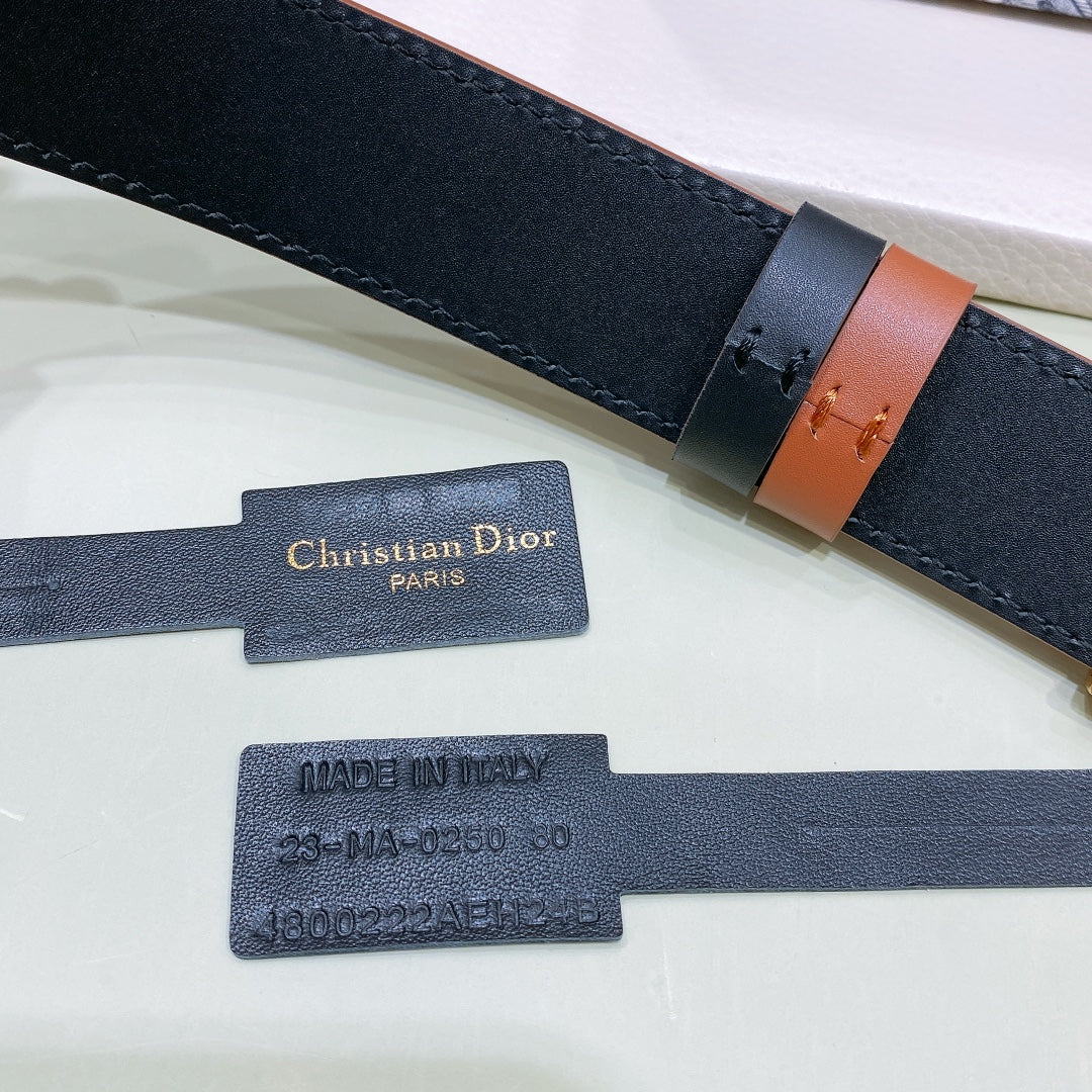 Christian Diorr | Unisex Leather Logo Belts