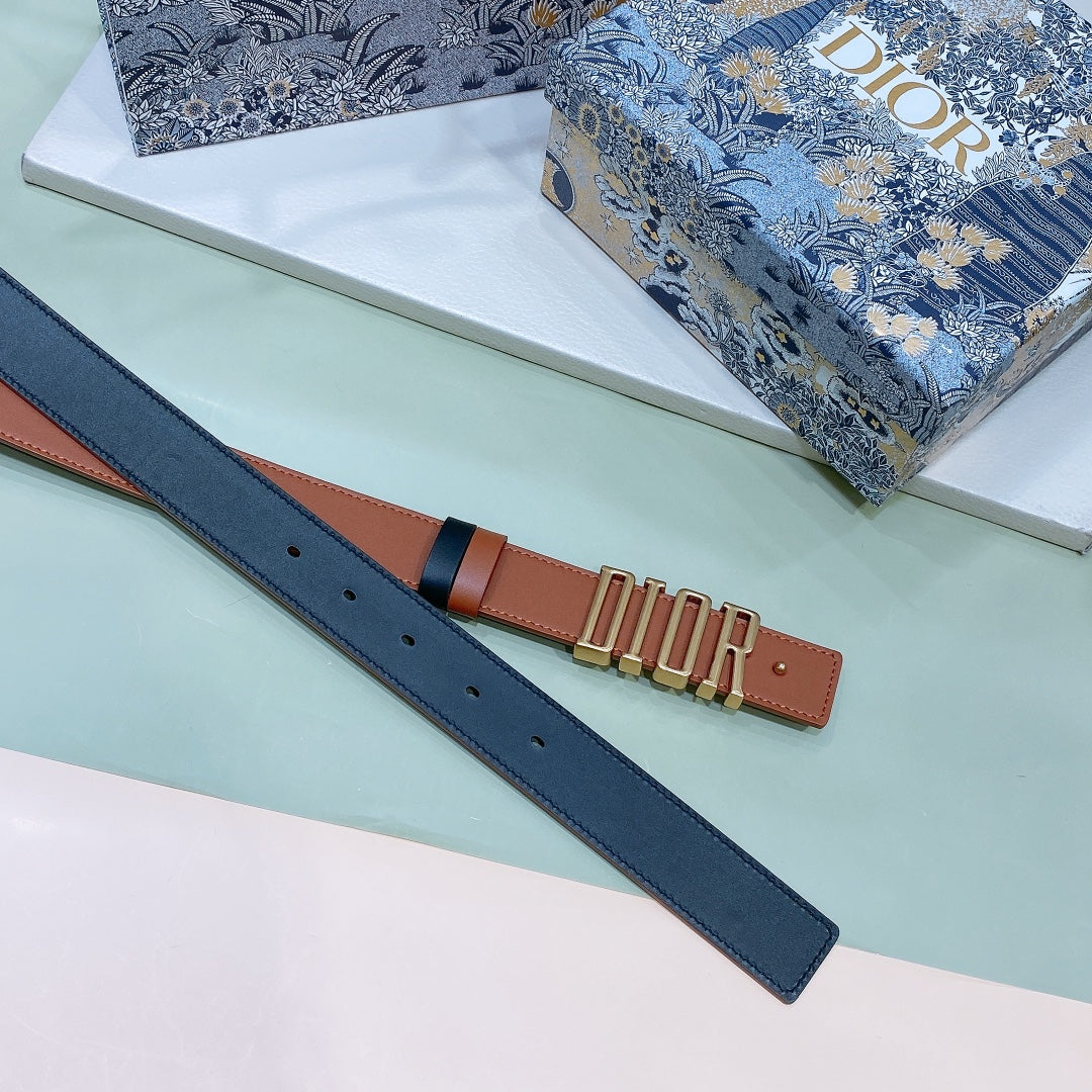 Christian Diorr | Unisex Leather Logo Belts