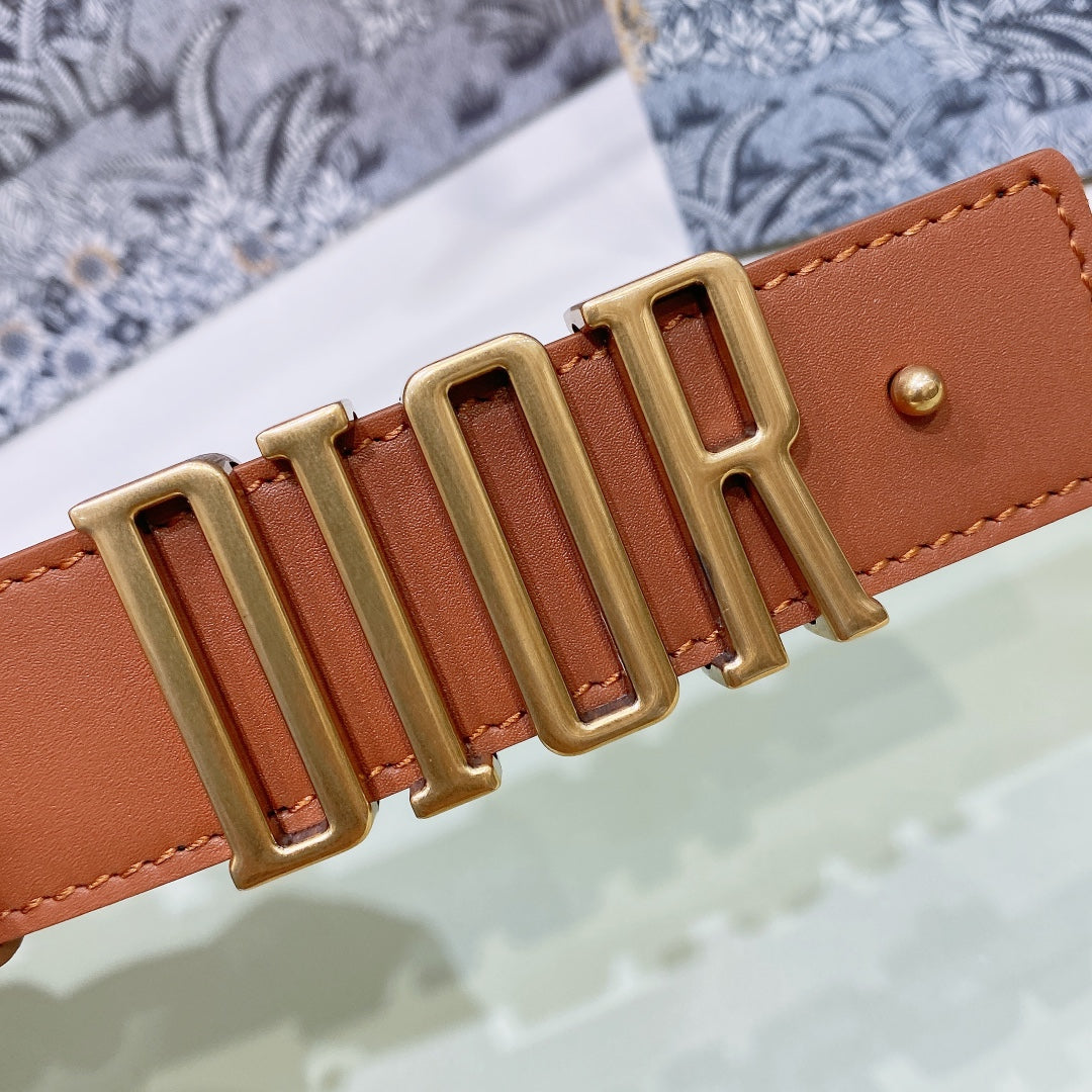 Christian Diorr | Unisex Leather Logo Belts