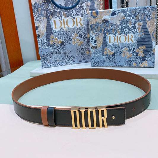 Christian Diorr | Unisex Leather Logo Belts