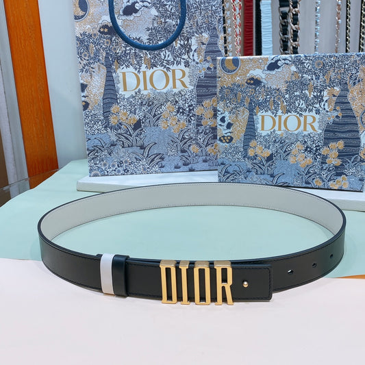 Christian Diorr | Unisex Leather Logo Belts