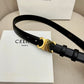 CELINE | Unisex Leather Logo Belts