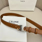 CELINE | Unisex Leather Logo Belts