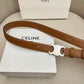 CELINE | Unisex Leather Logo Belts