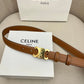 CELINE | Unisex Leather Logo Belts