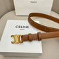 CELINE | Unisex Leather Logo Belts