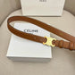 CELINE | Unisex Leather Logo Belts