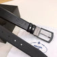 Prada Saffiano leather logo detail reversible belt