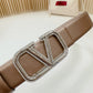 Valentino Garavani   vlogo signature belt in glossy calfskin 40mm