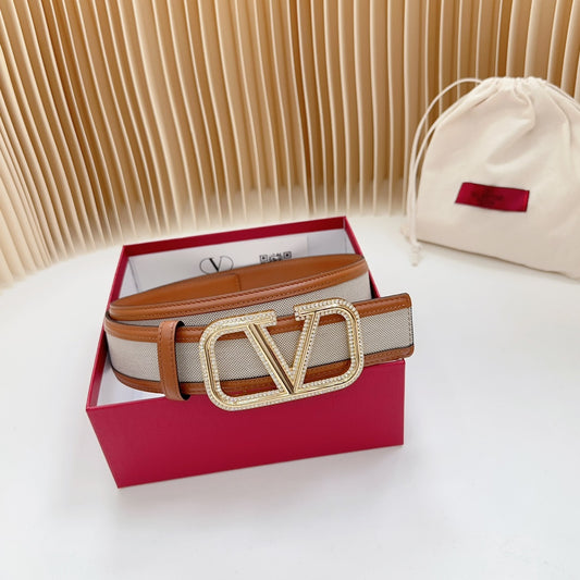 Valentino Garavani   vlogo signature belt in glossy calfskin 40mm