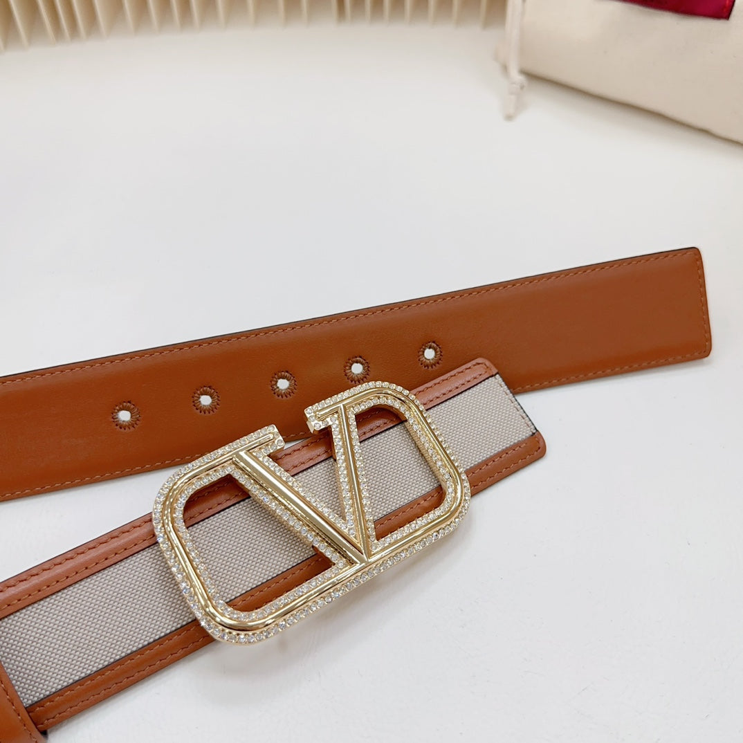 Valentino Garavani   vlogo signature belt in glossy calfskin 40mm