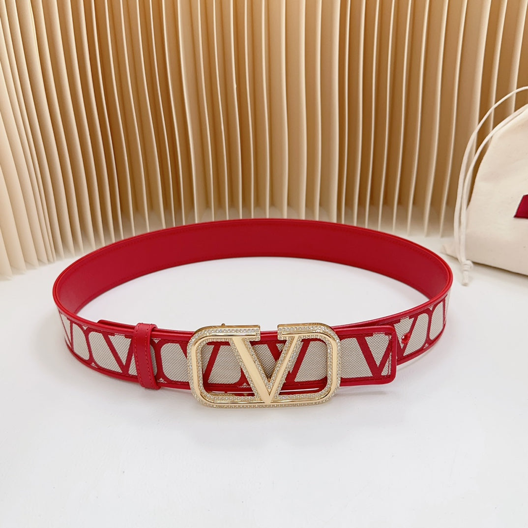 Valentino Garavani   vlogo signature belt in glossy calfskin 40mm