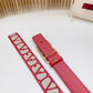 Valentino Garavani   vlogo signature belt in glossy calfskin 40mm