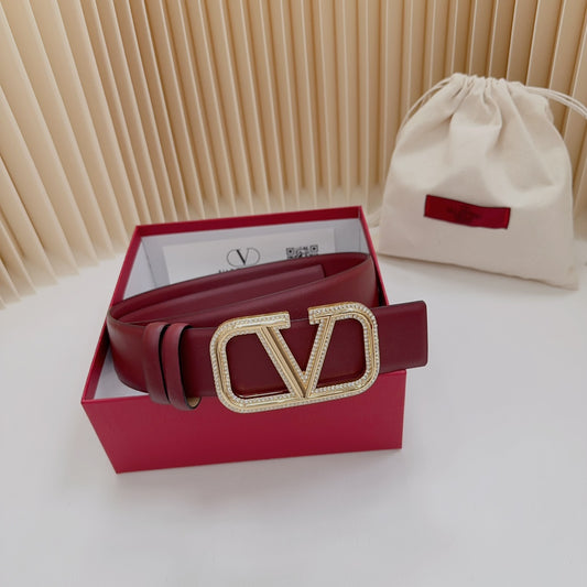 Valentino Garavani   vlogo signature belt in glossy calfskin 40mm