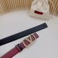Valentino Garavani   vlogo signature belt in glossy calfskin 40mm