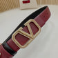 Valentino Garavani   vlogo signature belt in glossy calfskin 40mm