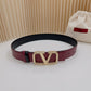 Valentino Garavani   vlogo signature belt in glossy calfskin 40mm