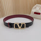 Valentino Garavani   vlogo signature belt in glossy calfskin 40mm
