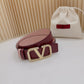 Valentino Garavani   vlogo signature belt in glossy calfskin 40mm