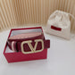 Valentino Garavani   vlogo signature belt in glossy calfskin 40mm