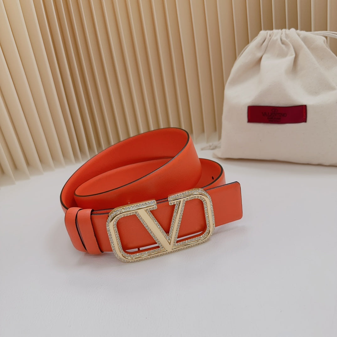 Valentino Garavani   vlogo signature belt in glossy calfskin 40mm