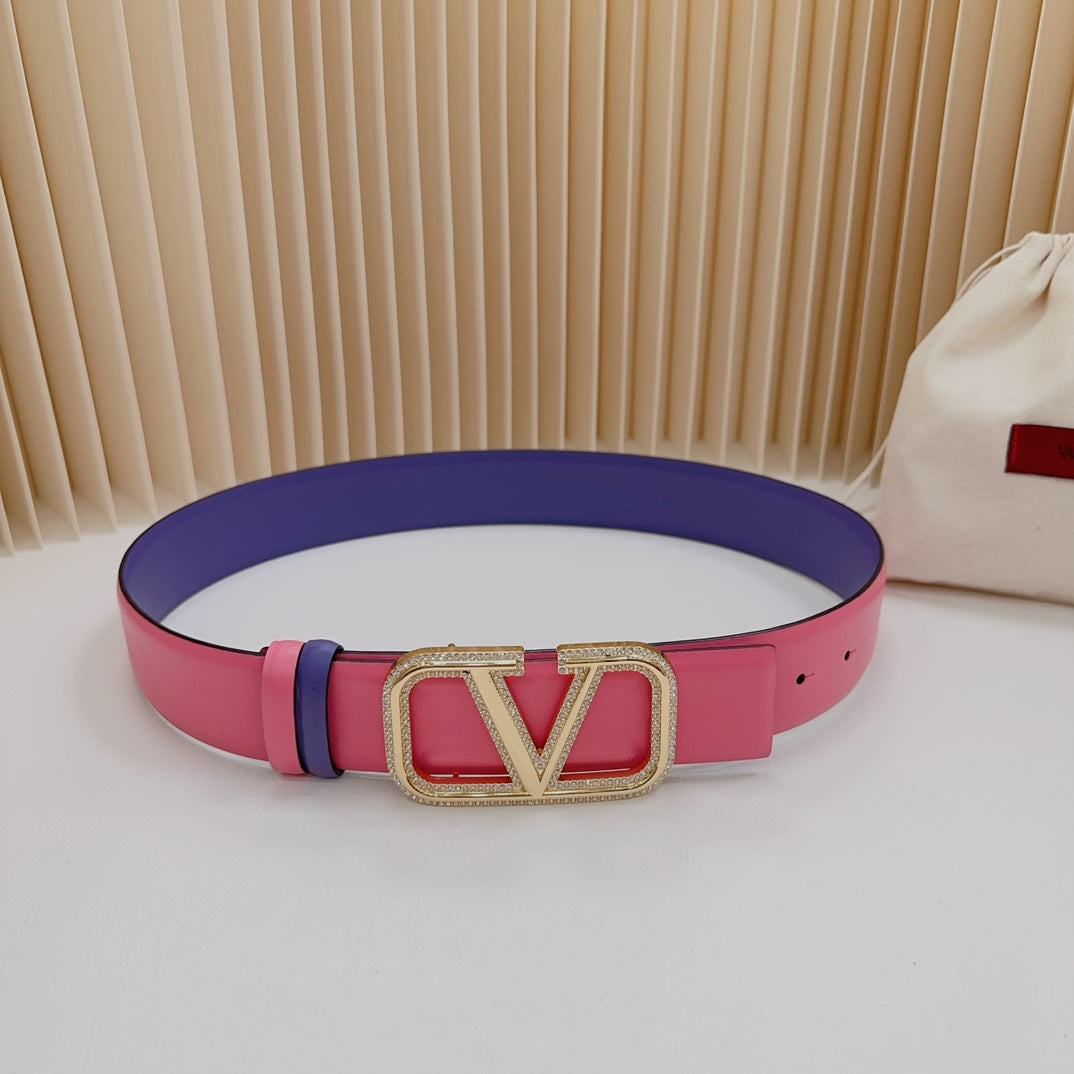 VALENTINO GARAVANI   Vlogo Signature Belt In Glossy Calfskin 40mm