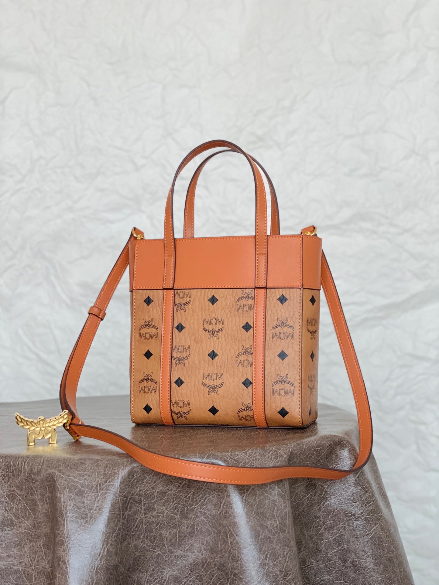 MCM Women's Brown Borsa Shopper Mini