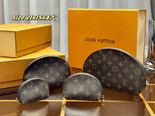 Louis Vuitton Monogram Canvas Trousse Demi Ronde- VIP